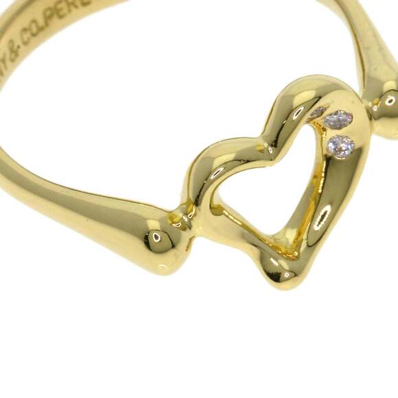 TIFFANY 18k Gold Diamond Heart Ring - Picture 7 of 8